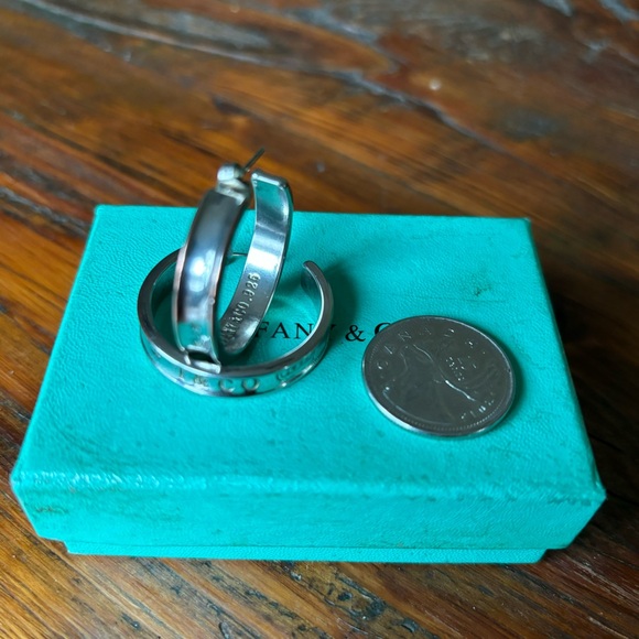 Tiffany & Co. 1837 Sterling Silver Hoop Earrings Circa 1997 - Picture 8 of 9